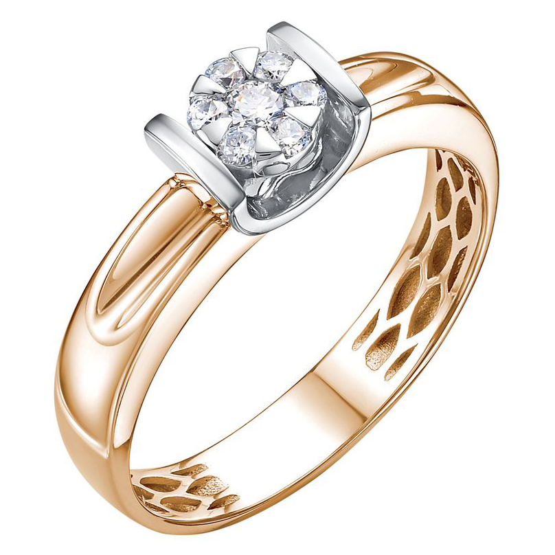 Кольцо, золото, бриллиант, К112-6608